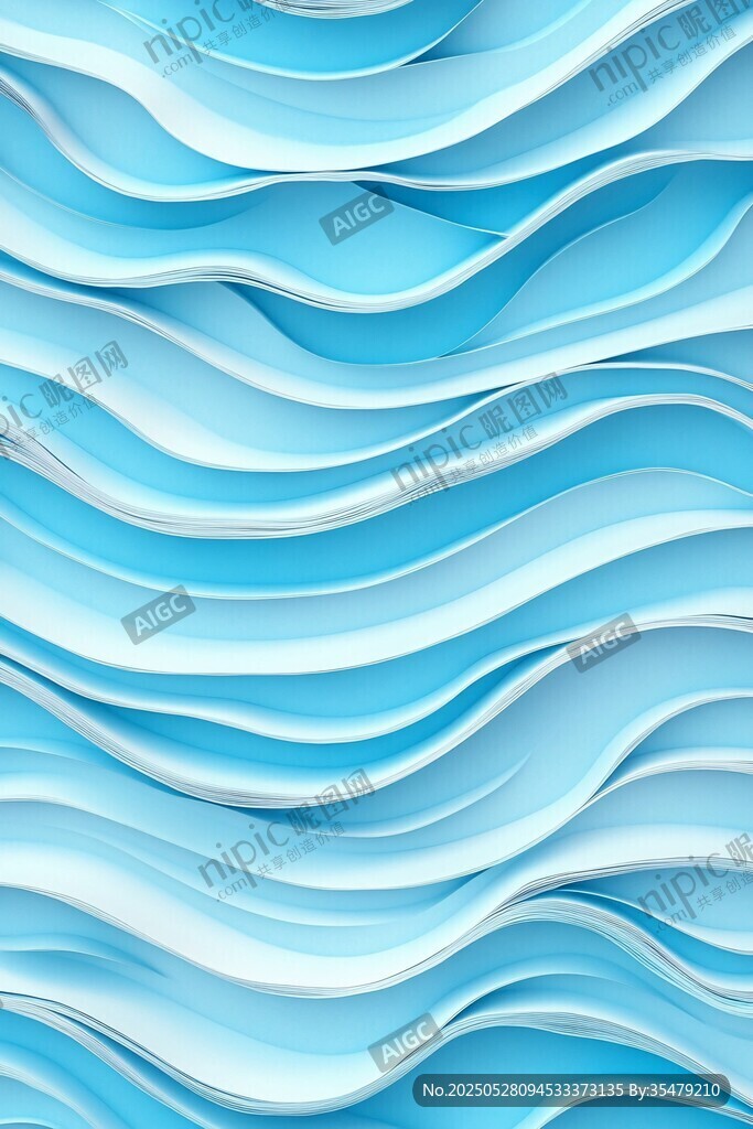 蓝色波浪纹理背景图案