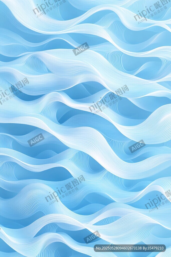 蓝色波浪纹理背景图案