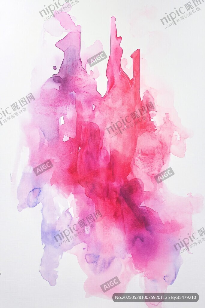 梦幻水彩抽象色彩艺术画