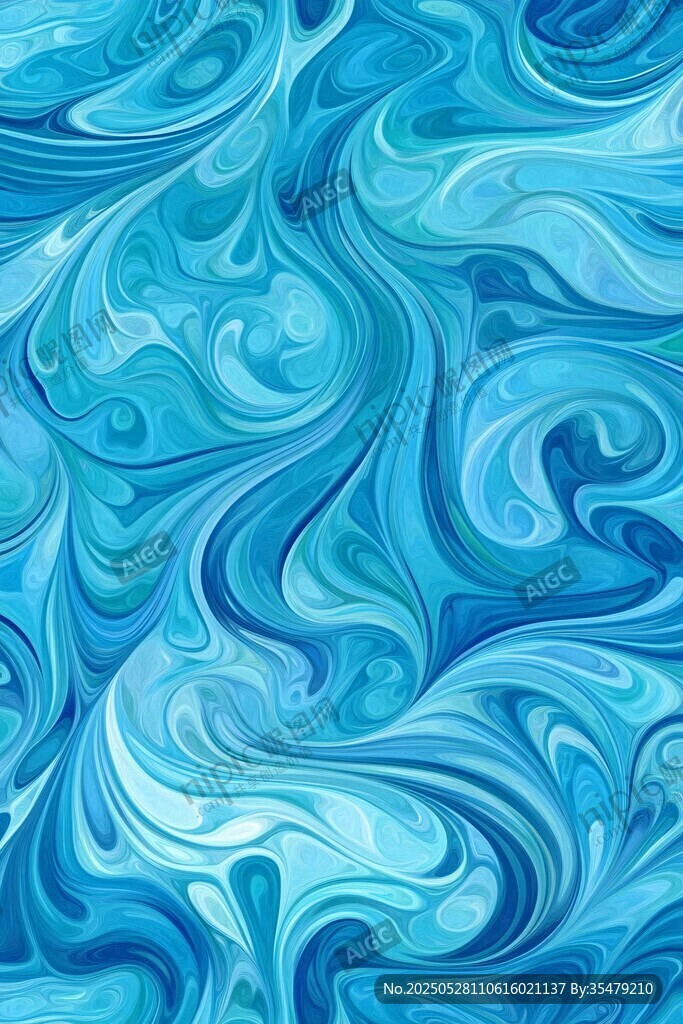 蓝色流动纹理抽象背景图