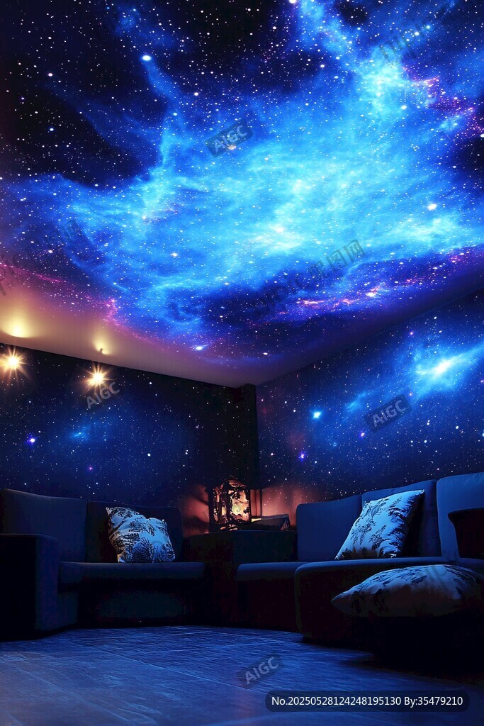 梦幻星空主题室内空间