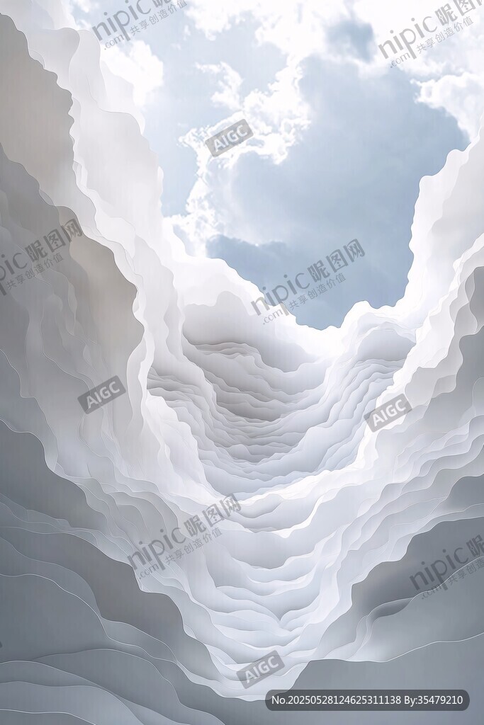 梦幻云海洞穴奇幻景象