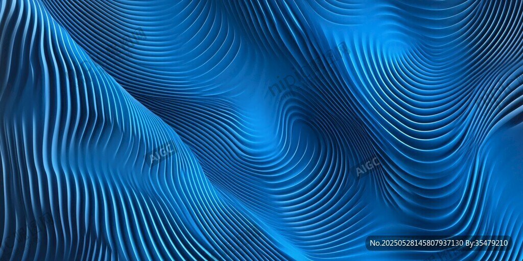 蓝色动感线条抽象背景图