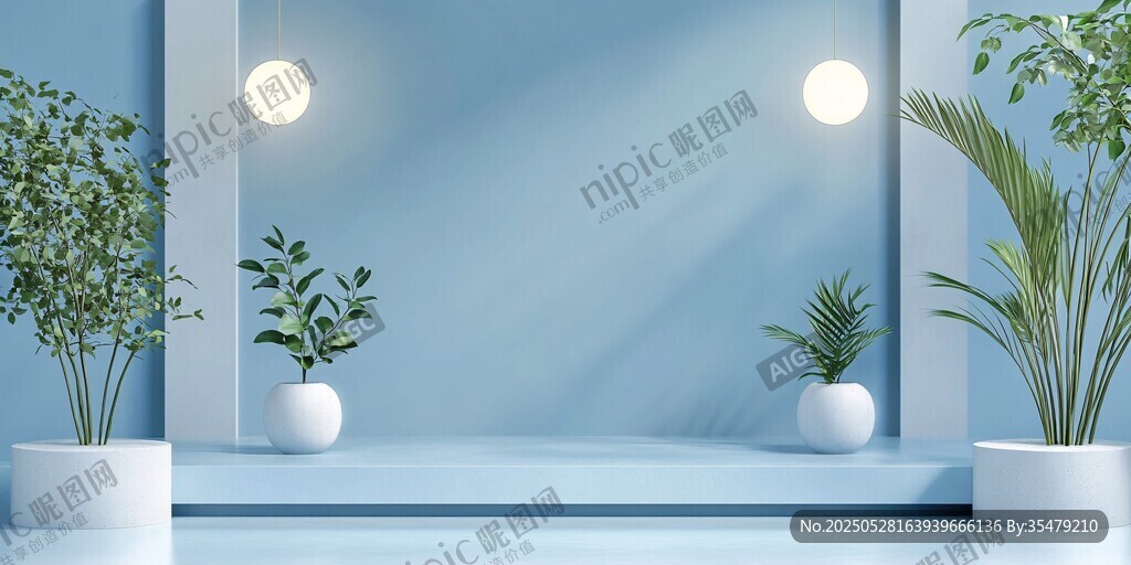 清新室内绿植装饰场景