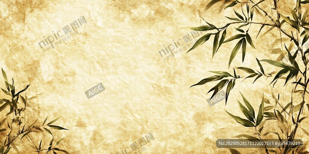 古风竹叶纹理背景图
