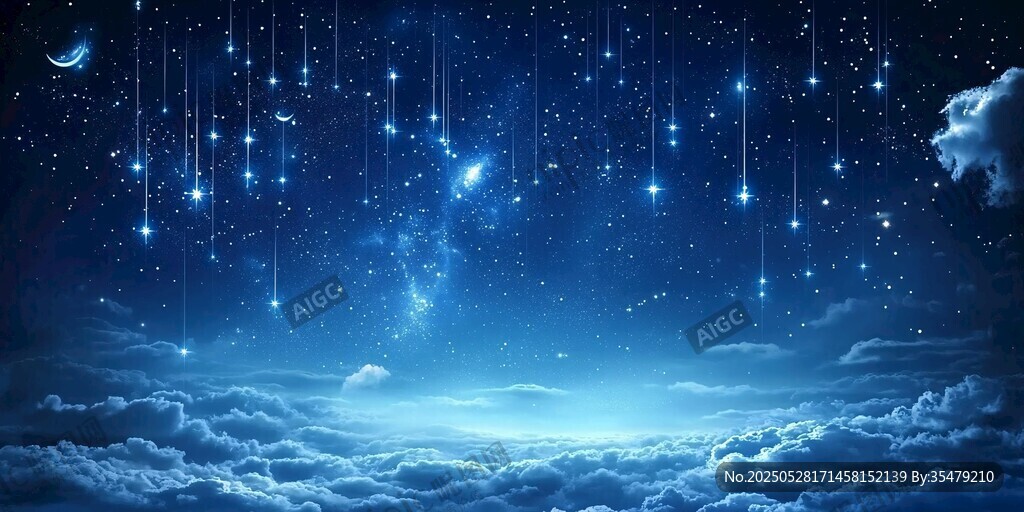 梦幻星空下的云海奇景