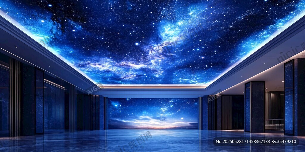 梦幻星空主题室内空间