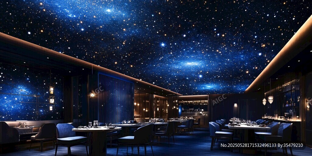 梦幻星空主题餐厅内部