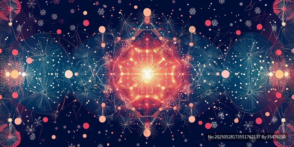 梦幻星空分形艺术背景图