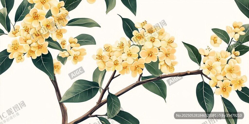 黄花朵朵绿叶间的美丽景致