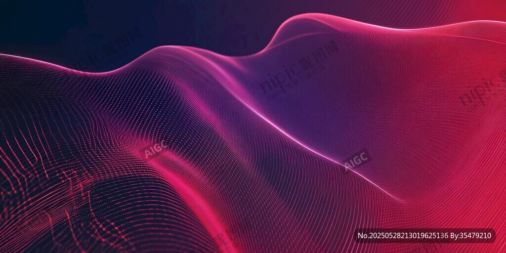 梦幻炫彩流动线条背景图