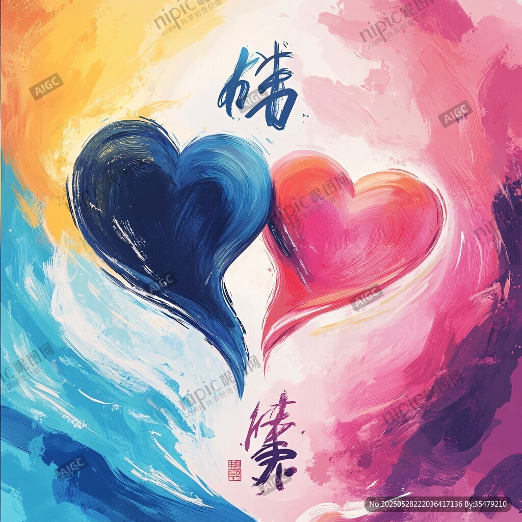 双心绘彩 情与缘的交融