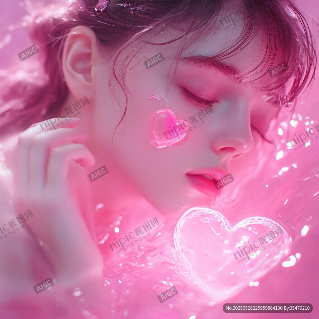梦幻粉心少女浪漫瞬间