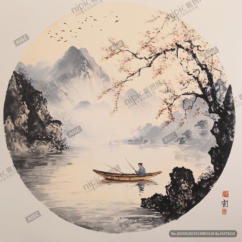 江上独钓图