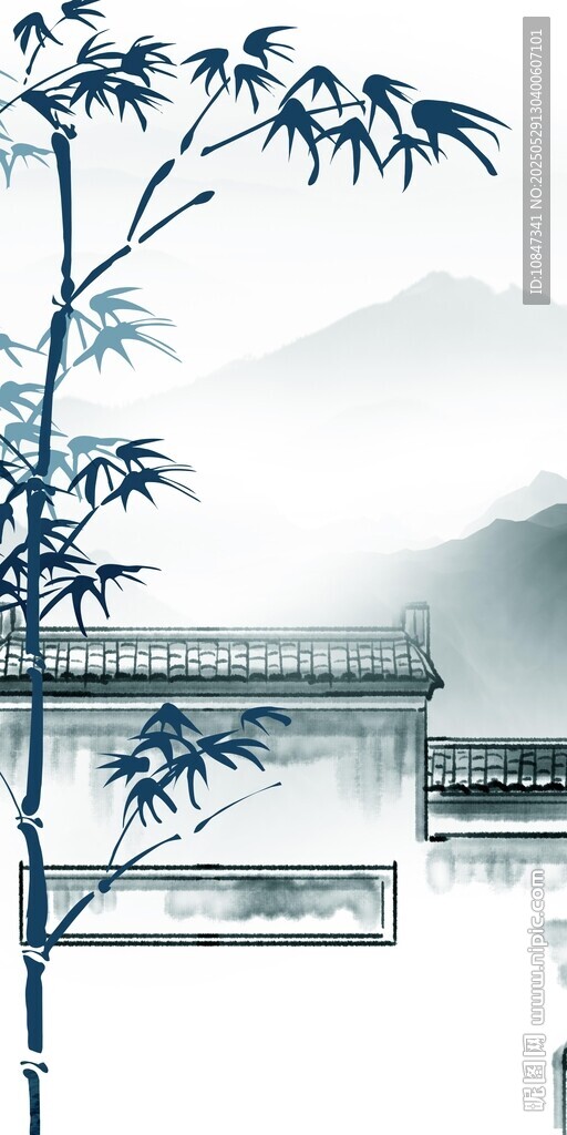 奢雅 山水中式玄关 TIF分层