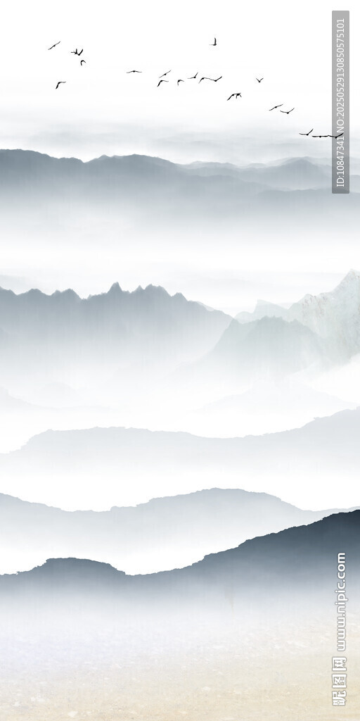 高档 山水中式玄关 TIF分层