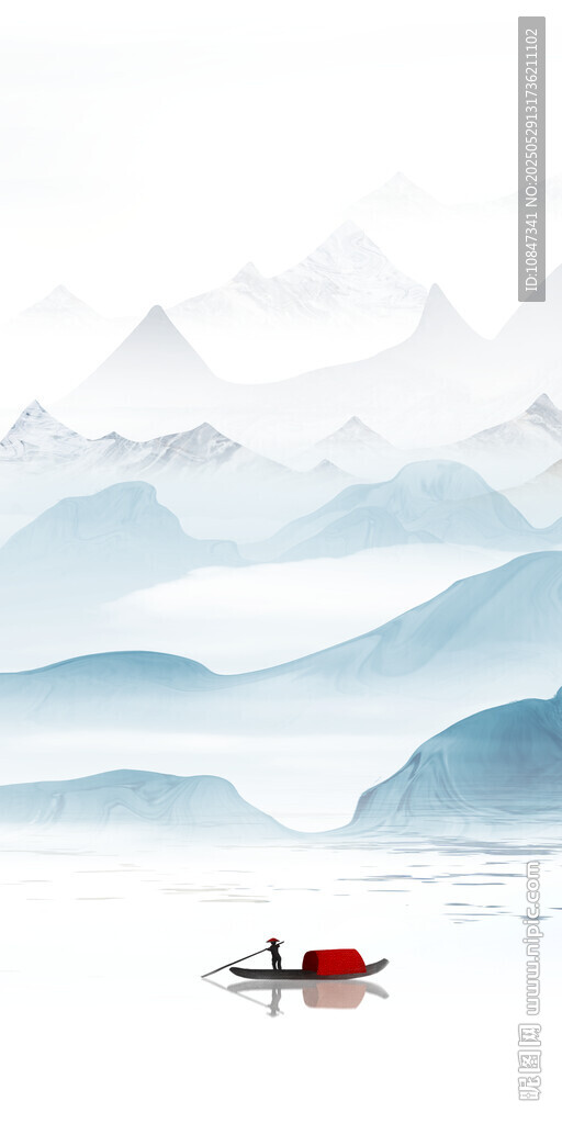 大气 山水中式玄关 TIF分层