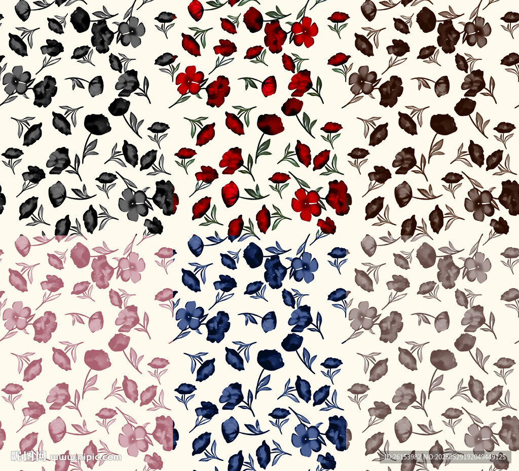 手绘碎花