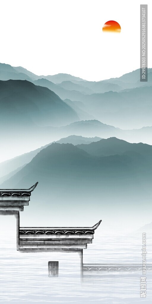 现代 中式玄关新画 TIF分层