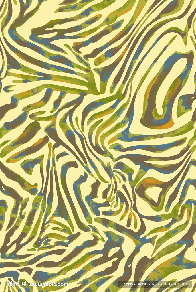 抽象多彩流体纹理图案