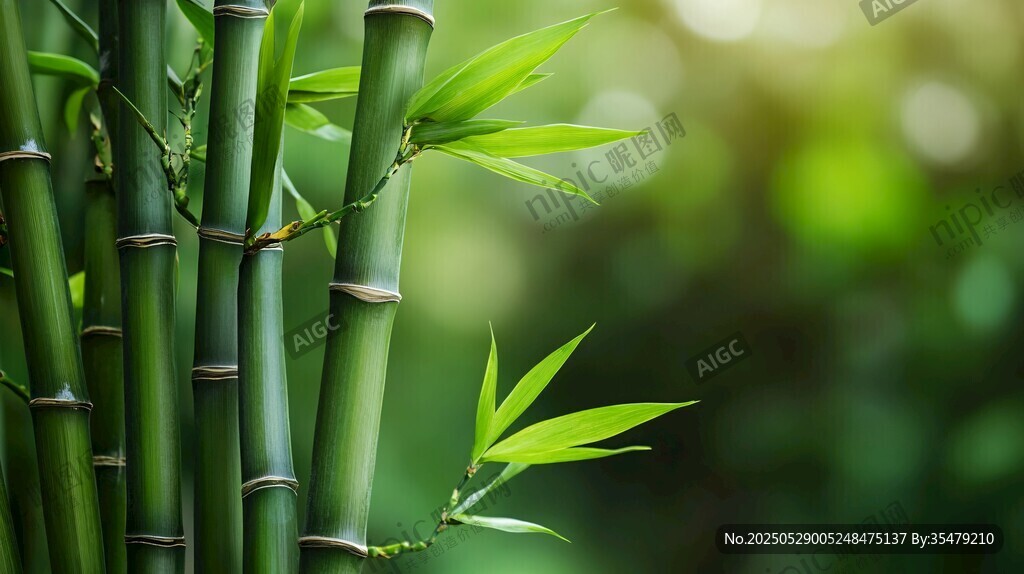 翠绿修竹 尽显自然生机