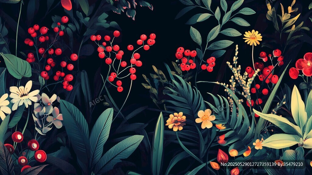 暗夜繁花绘景