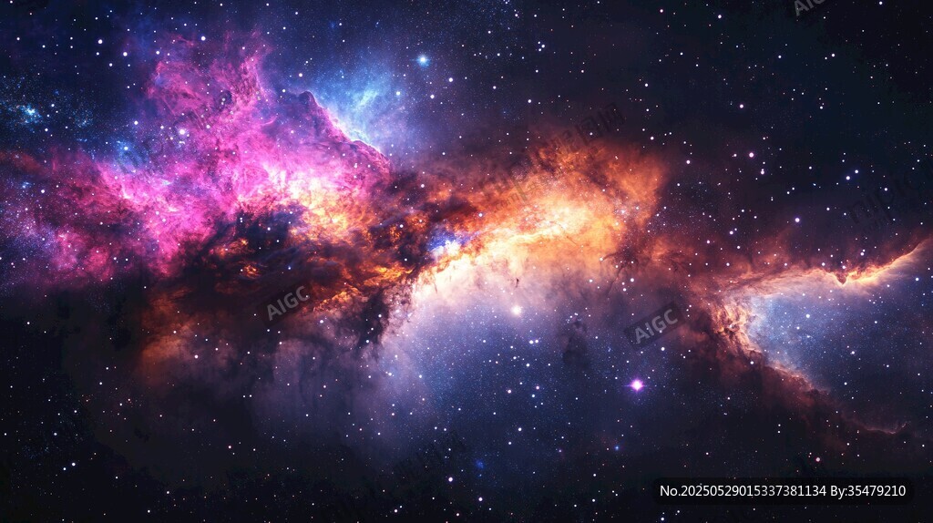 梦幻绚烂的宇宙星云景观