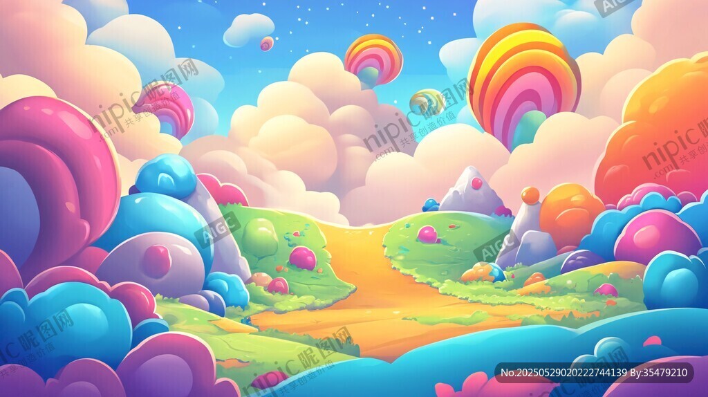 梦幻彩虹云端童话世界