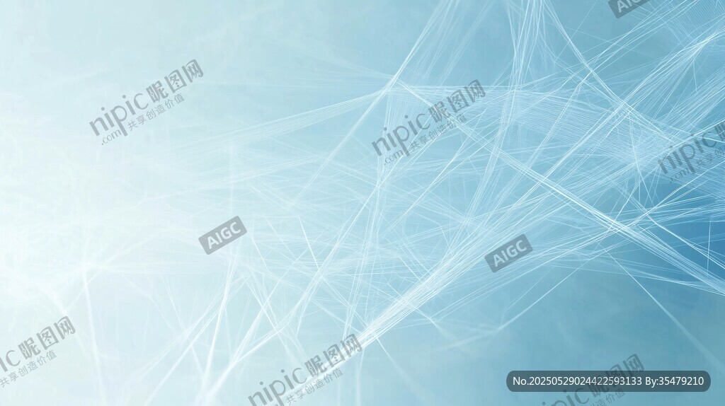 梦幻蓝白线条抽象背景图