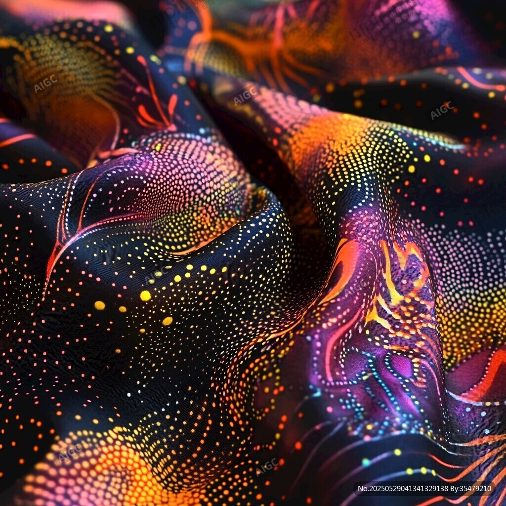 绚丽多彩抽象图案织物纹理