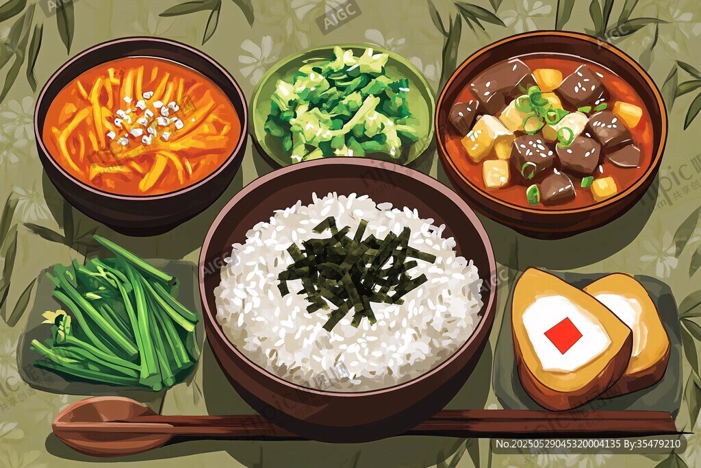 日式美味套餐饭食组合