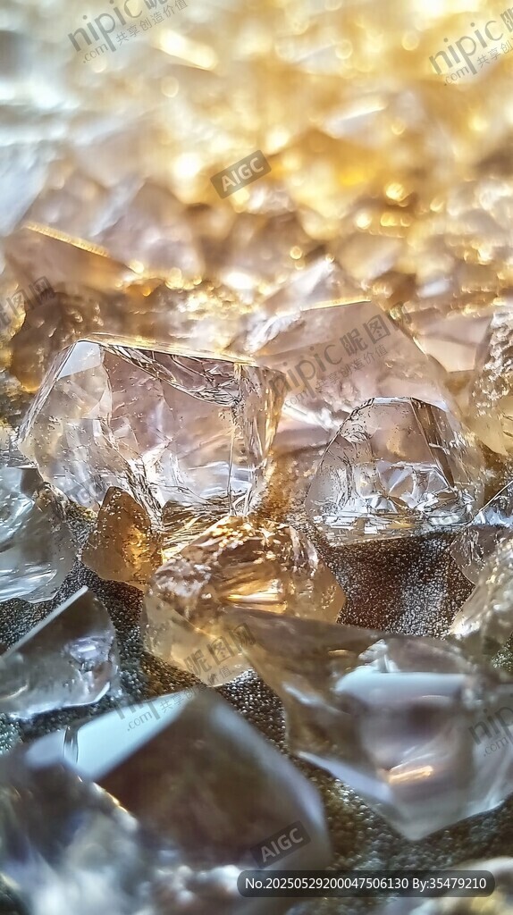 晶莹剔透的多彩水晶石