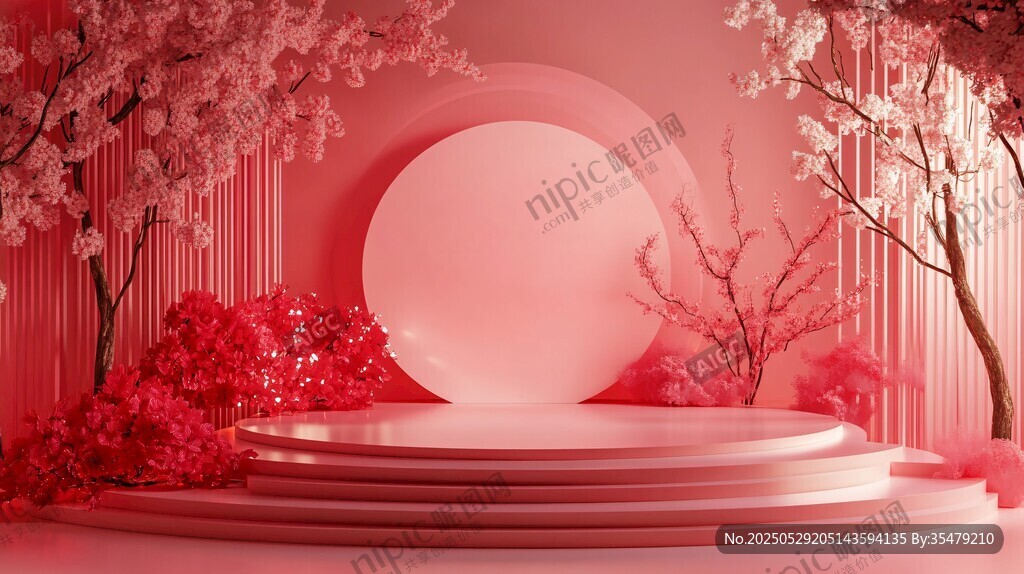 梦幻粉色浪漫场景展示