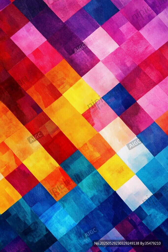 多彩几何拼接抽象背景图