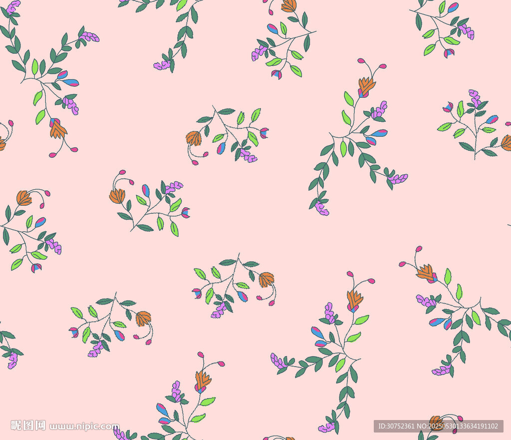 粉色花卉图案背景纹理