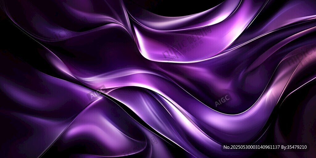 梦幻紫调流动质感背景图