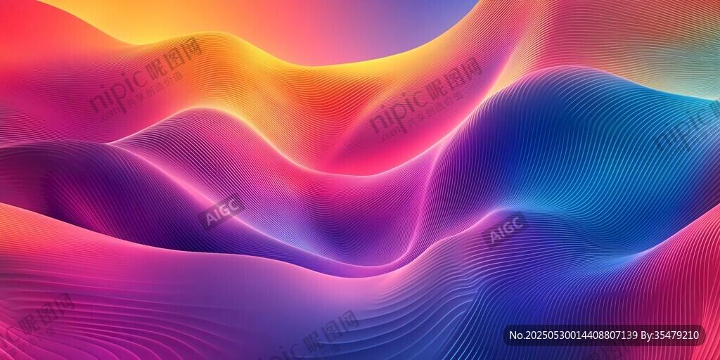梦幻渐变流体抽象背景图