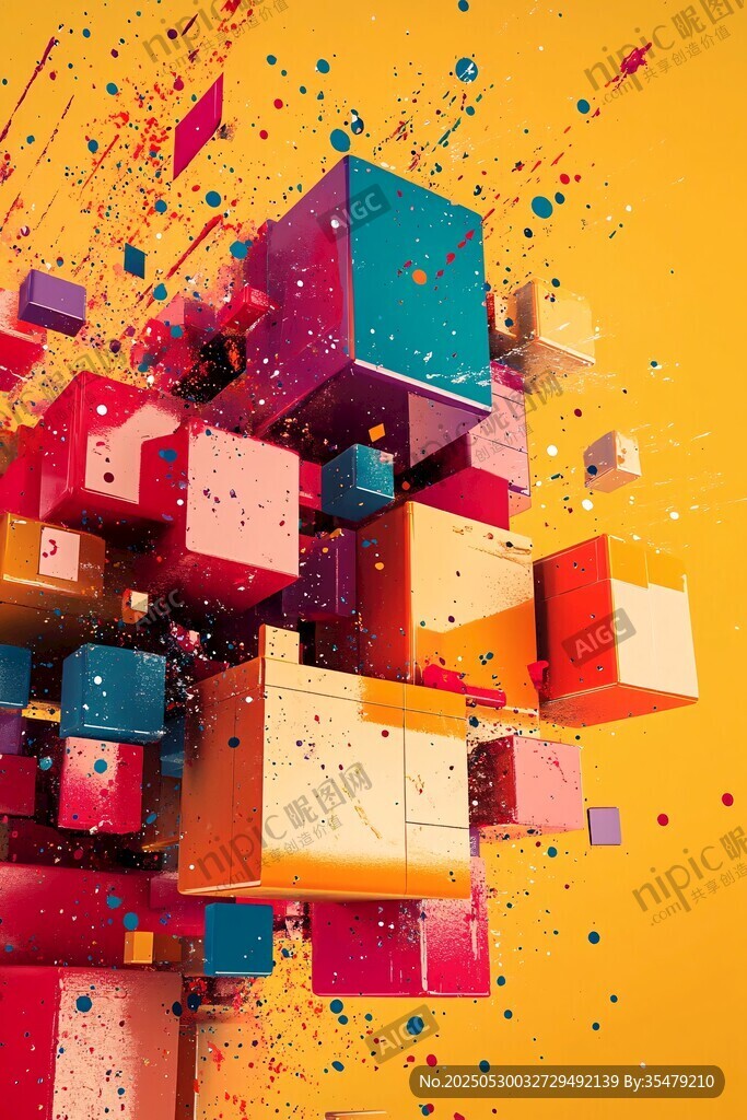 缤纷立方体的动感碰撞