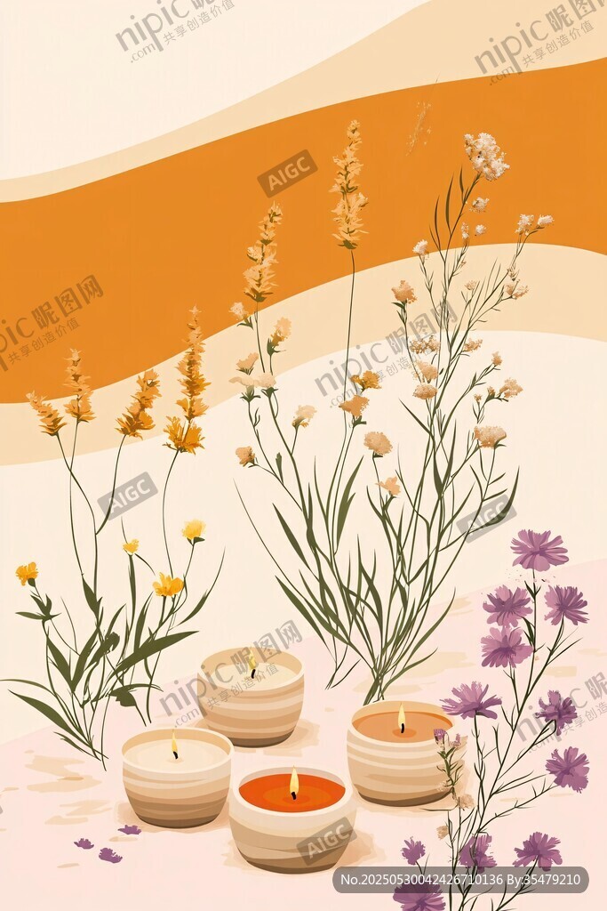 花香烛光营造温馨氛围