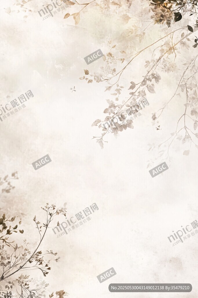 淡雅枝叶背景图
