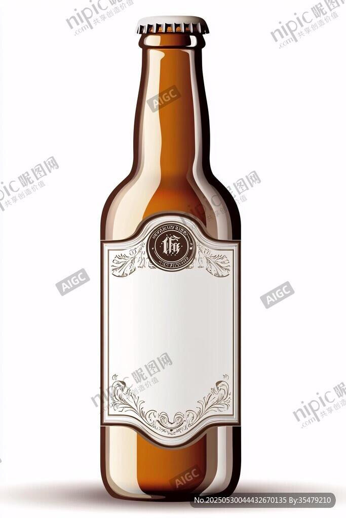 棕色啤酒瓶 简约优雅设计
