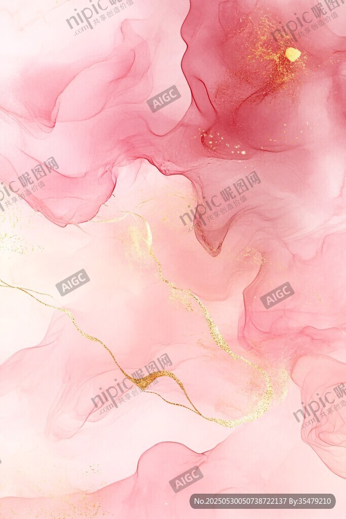 梦幻粉色水墨纹理背景