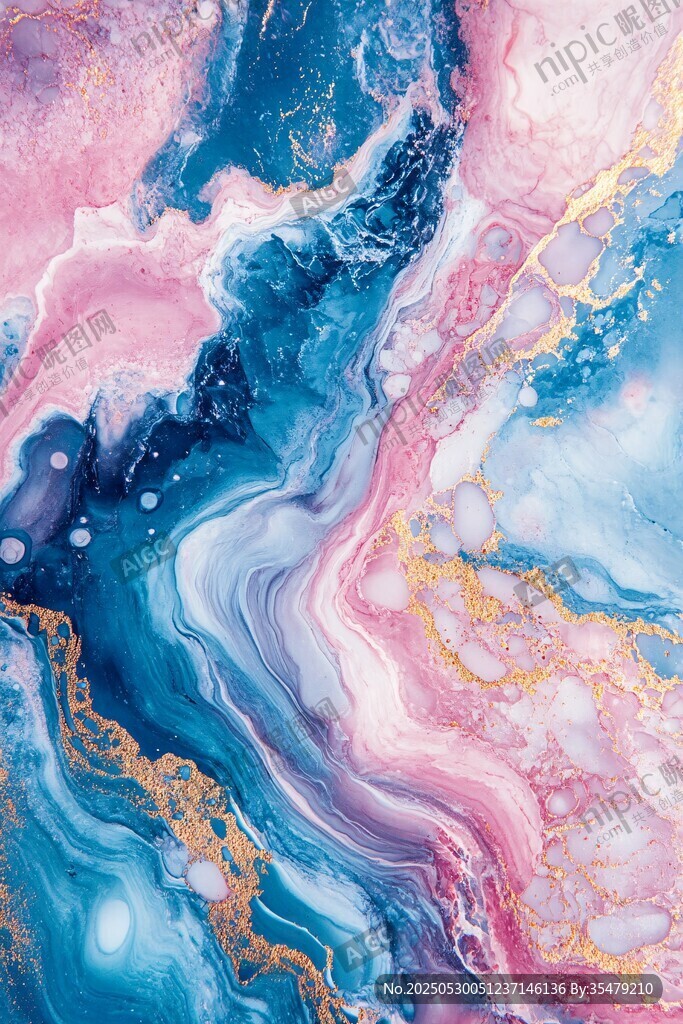 梦幻流体艺术色彩纹理图