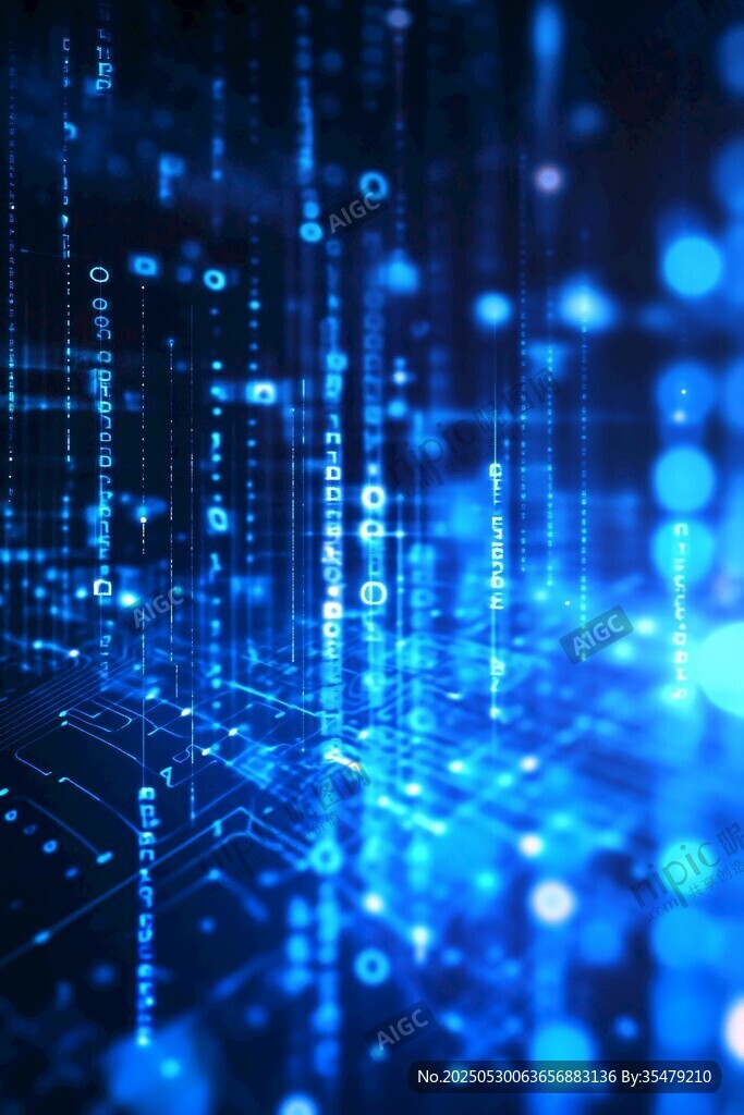 科技感数字矩阵背景图