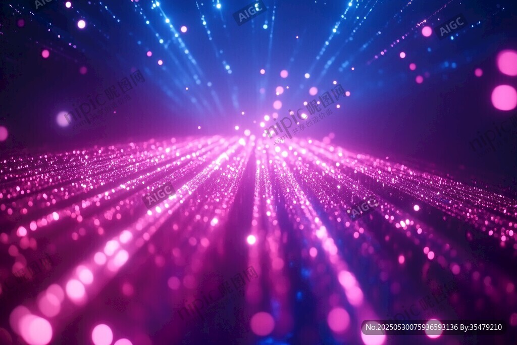 梦幻炫彩光线粒子背景图