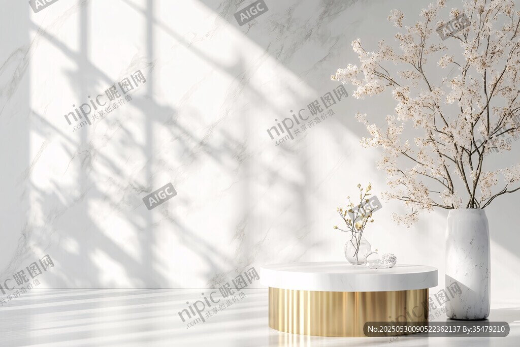 简约室内景 花瓶茶几光影美