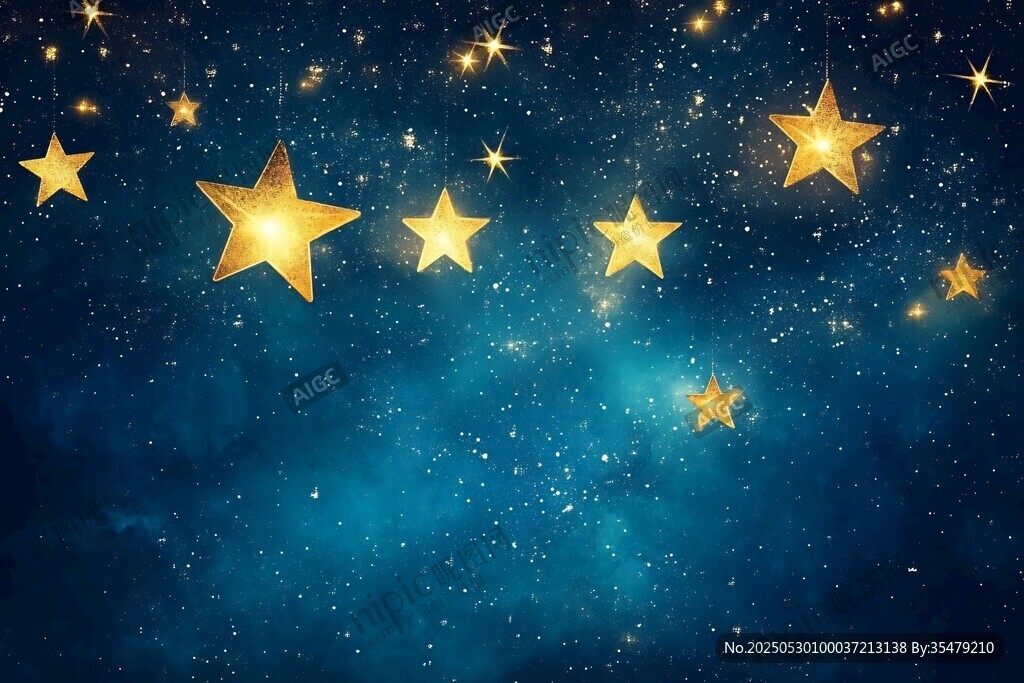 梦幻星空下的璀璨星星