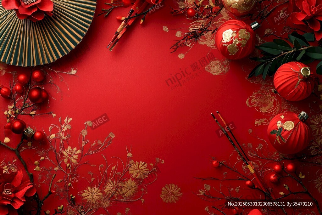 喜庆中国风新年装饰背景