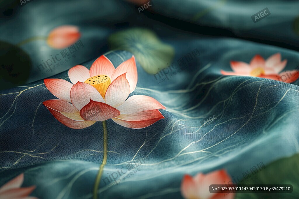 水墨荷花图