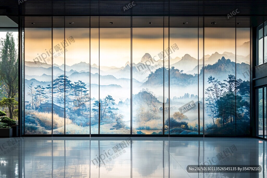 中式山水屏风 雅致空间意境